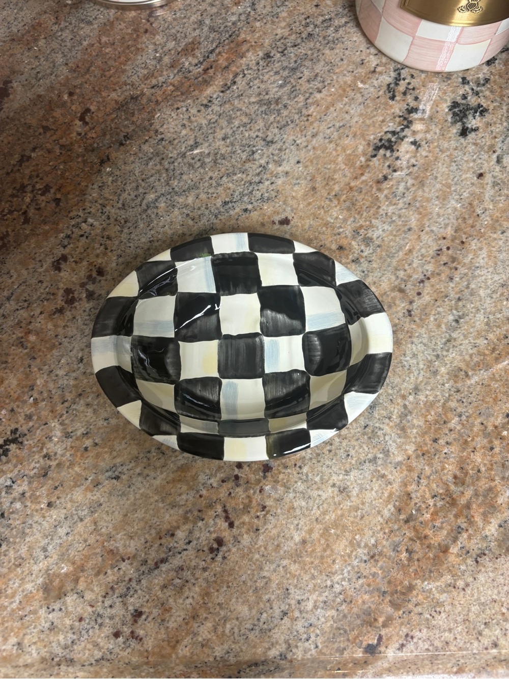 NEW! Mackenzie-Childs Courtly Check Soap Dish